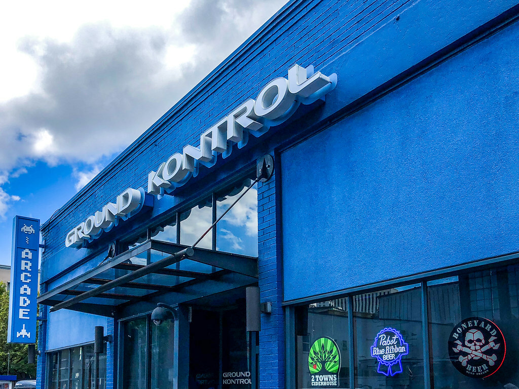 Ground Kontrol Arcade Sign, Portland, Oregon