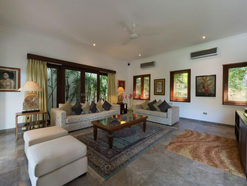 three-bedroom villa for up to eight guests