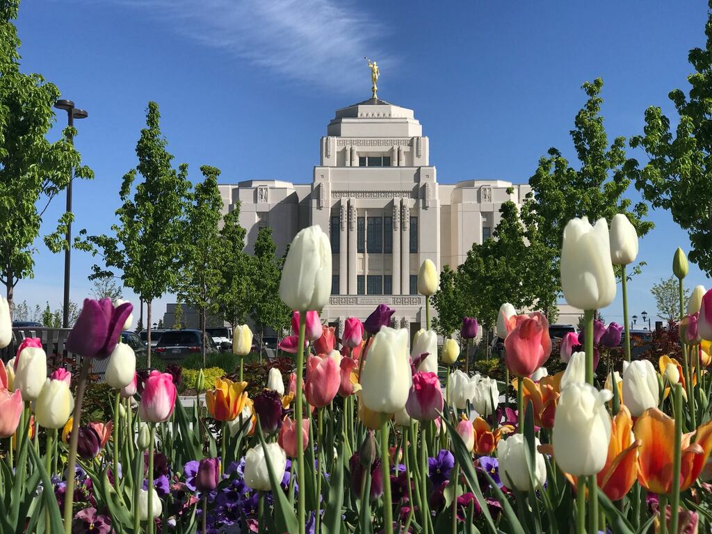 Meridian Idaho Temple, Springtime