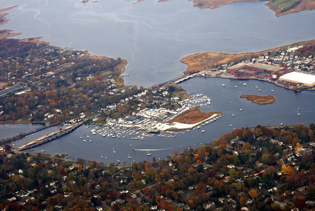 Aerial view of Barrington, Rhode Island