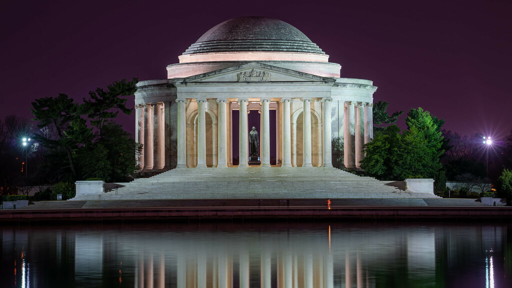 Jefferson Memorial as Seen From Across the Tidal Basin