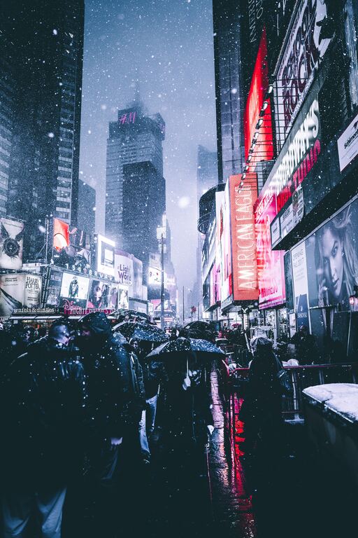 Times Square in the Snow