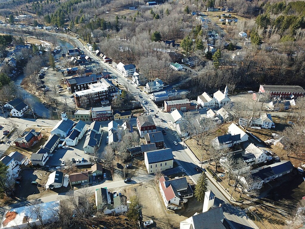 Wilmington, Vermont aerial view