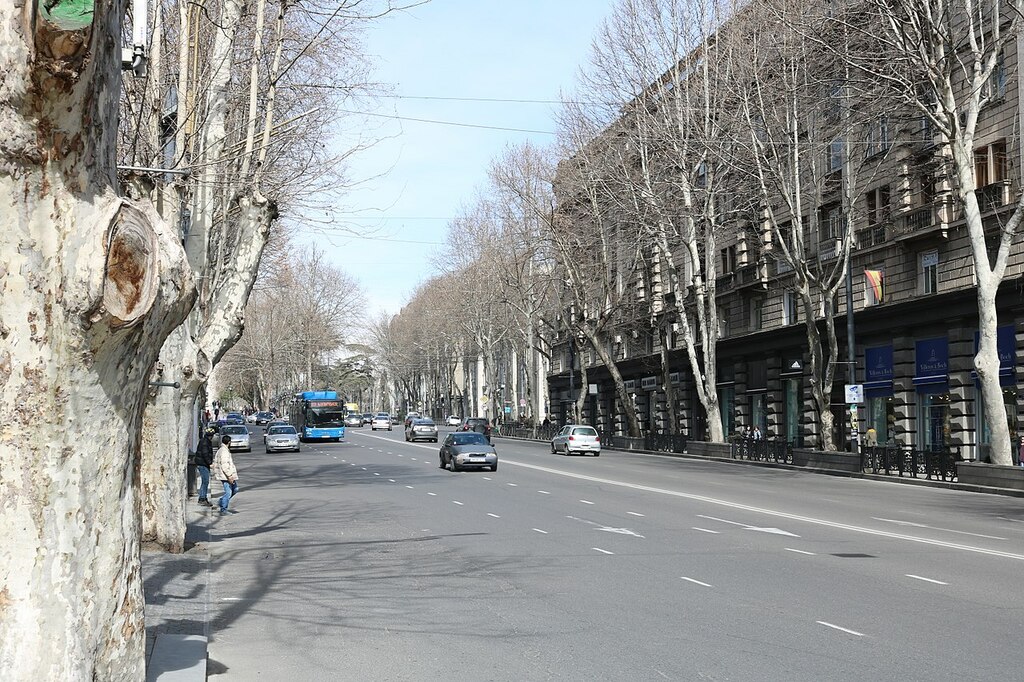 Rustaveli ave. view from Liberty square