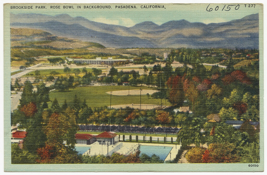 Brookside Park, Rose Bowl in background, Pasadena, California