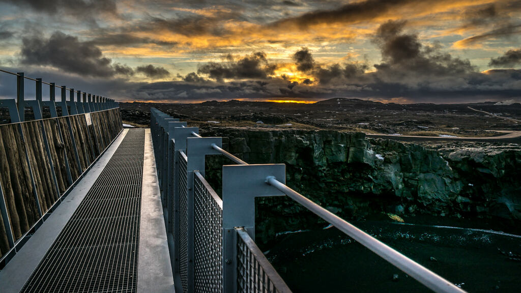 Bridge Between Continents Iceland Travel Photography