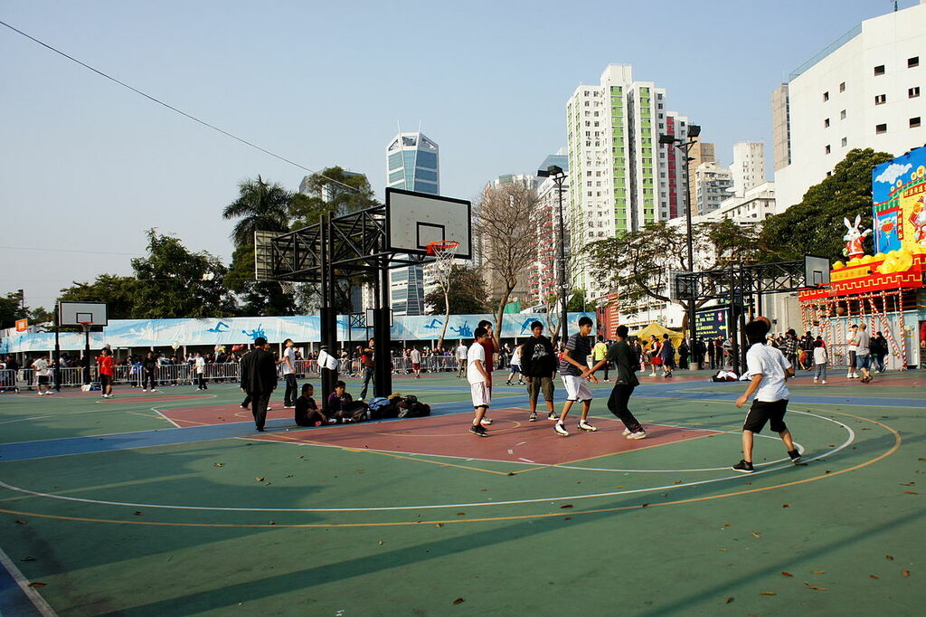 Basketball courts of the Victoria Park, Hong Kong