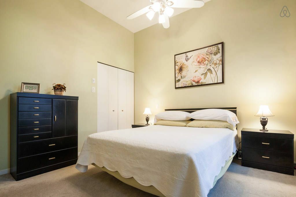 The bedroom.