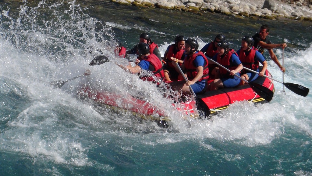 white-water rafting 