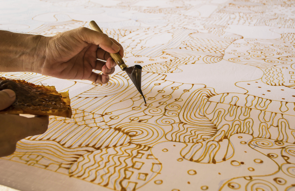 All batik made here is hand-drawn or block-printed 