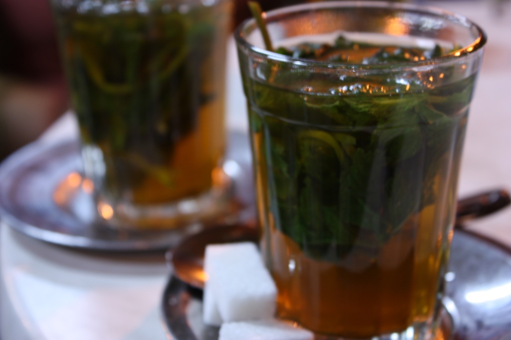 Mint tea prepared with Arab whisky
