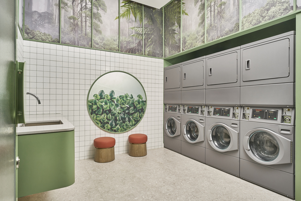 Self-service launderette