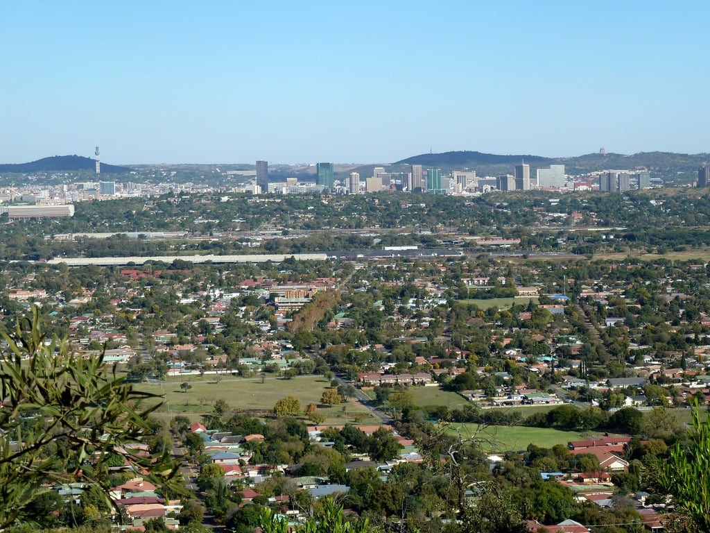 Pretoria SBD, c, vanaf Fort Wonderboom
