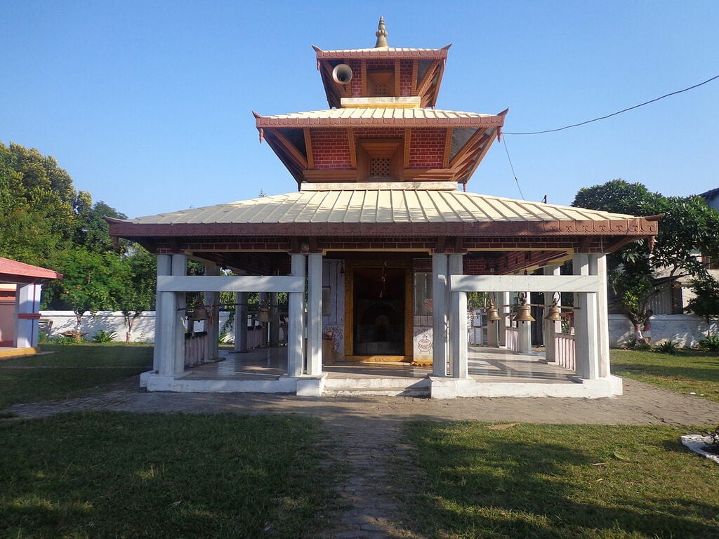 Baglamukhi temple with Gulariya skyline at the background