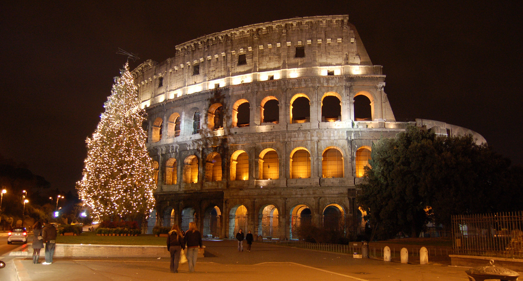 The Colosseum during Christmas