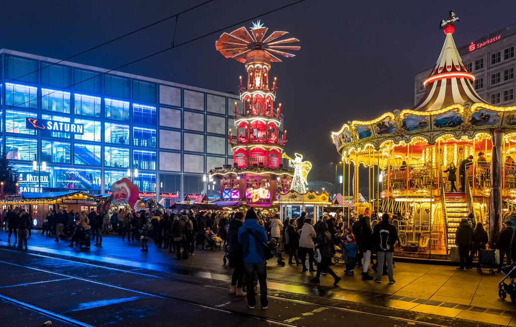 Christmas market on Alexander platz, Berlin