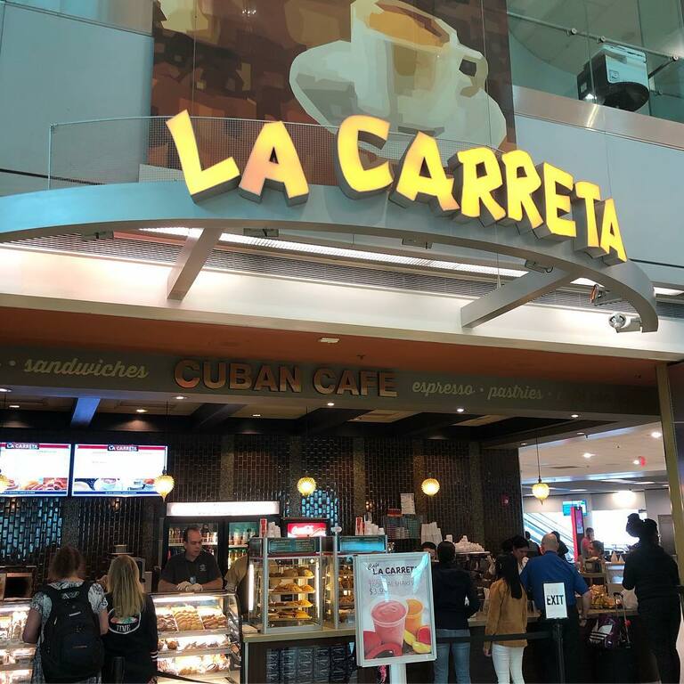 things to do in miami airport | savour delicious cuban food at cafe versailles and cafe la carreta airport outposts