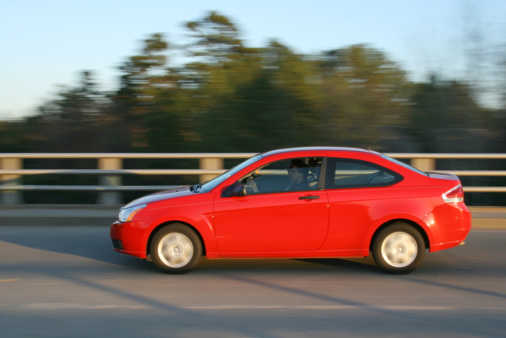 2009-03-20 Red car NB on S Lasalle St in Durham