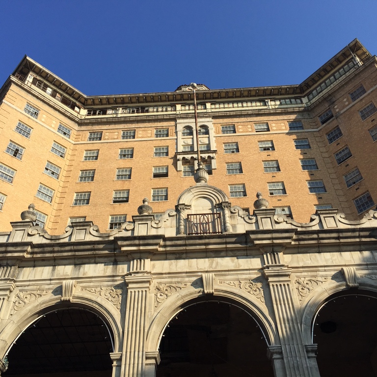 Entrance to the Baker Hotel