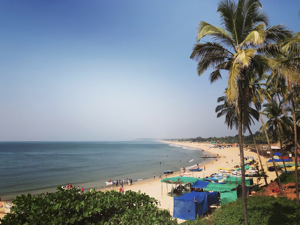 A view of Sinquerim Beach near Panaji, Goa (December 2018)