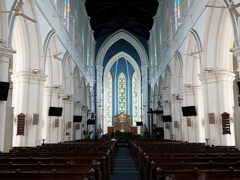Interior of St Andrews Cathedral Singapore September 2015