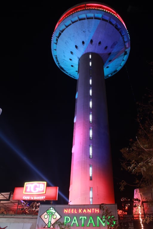Patang Hotel Front View at Night
