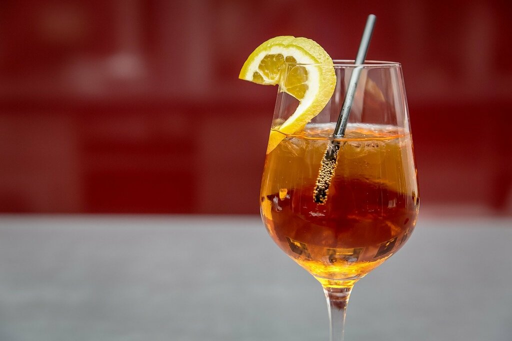 Cocktail on table