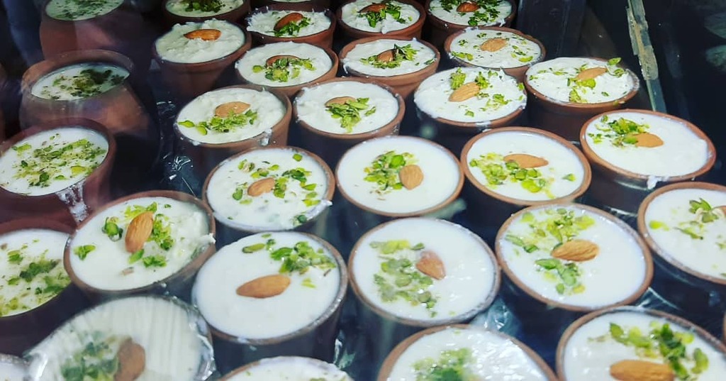 street food in delhi | rabri (sweet milk-based dish)