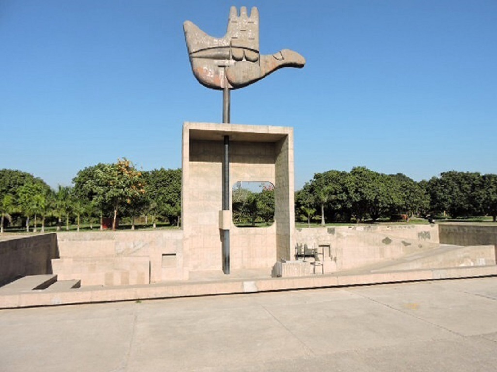 Open hand monument of Chandigarh