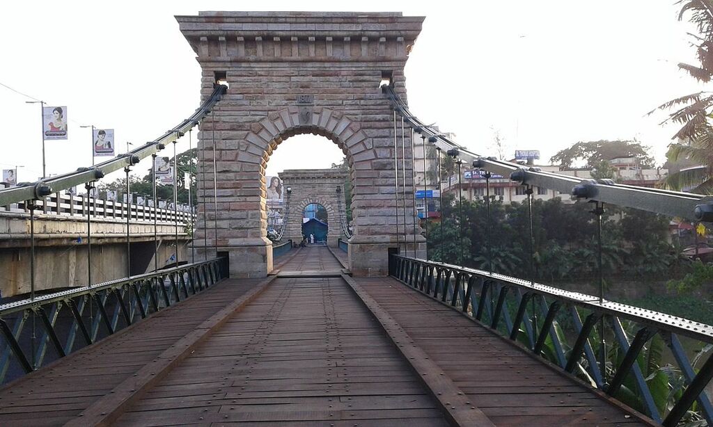 Punalur suspension bridge 1877