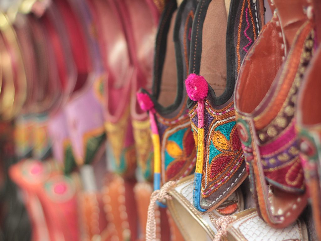 Traditional Rajasthani leather shoes