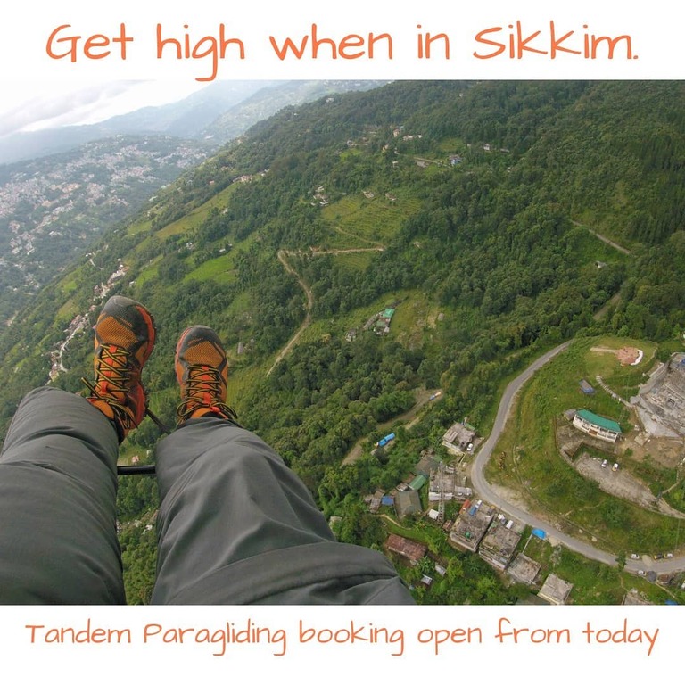 things to do in gangtok india | experience paragliding in gangtok