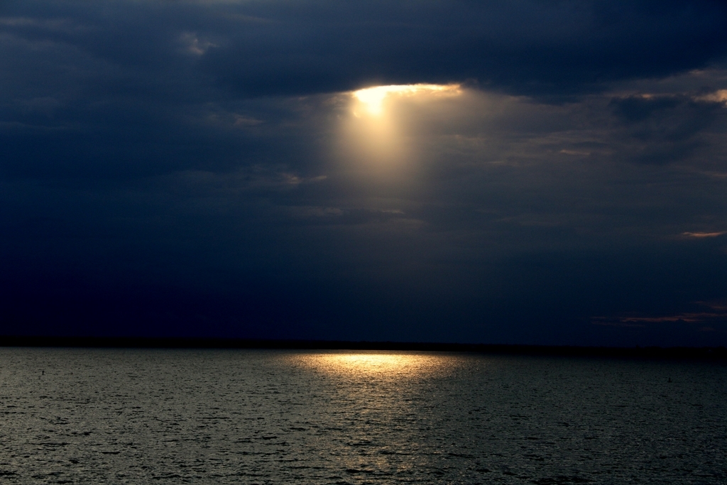 Sunset on osman sagar lake hyderabad