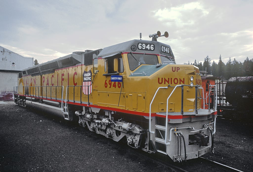 UP DD40X 6946 at the Western Pacific Railroad Museum, Portola, CA in July 1985 B14 (32618865506)