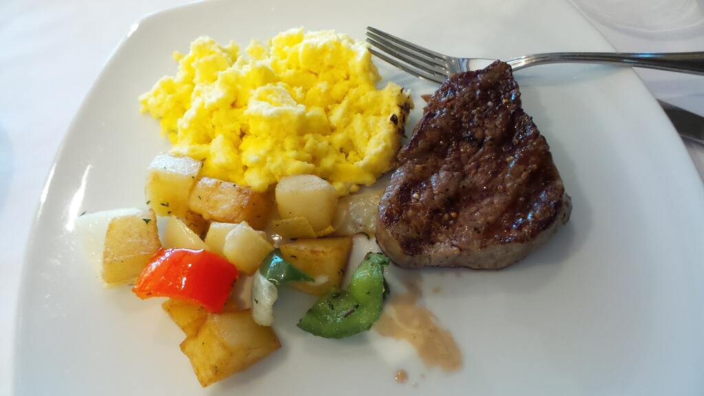 Steak and eggs