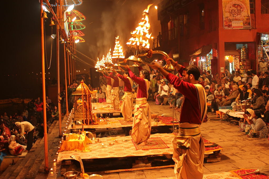 Evening Ganga Aarti at Dashashwamedh Ghat
