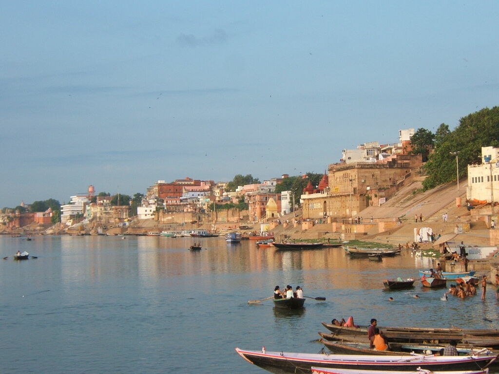Varanasi ghats at sunrise