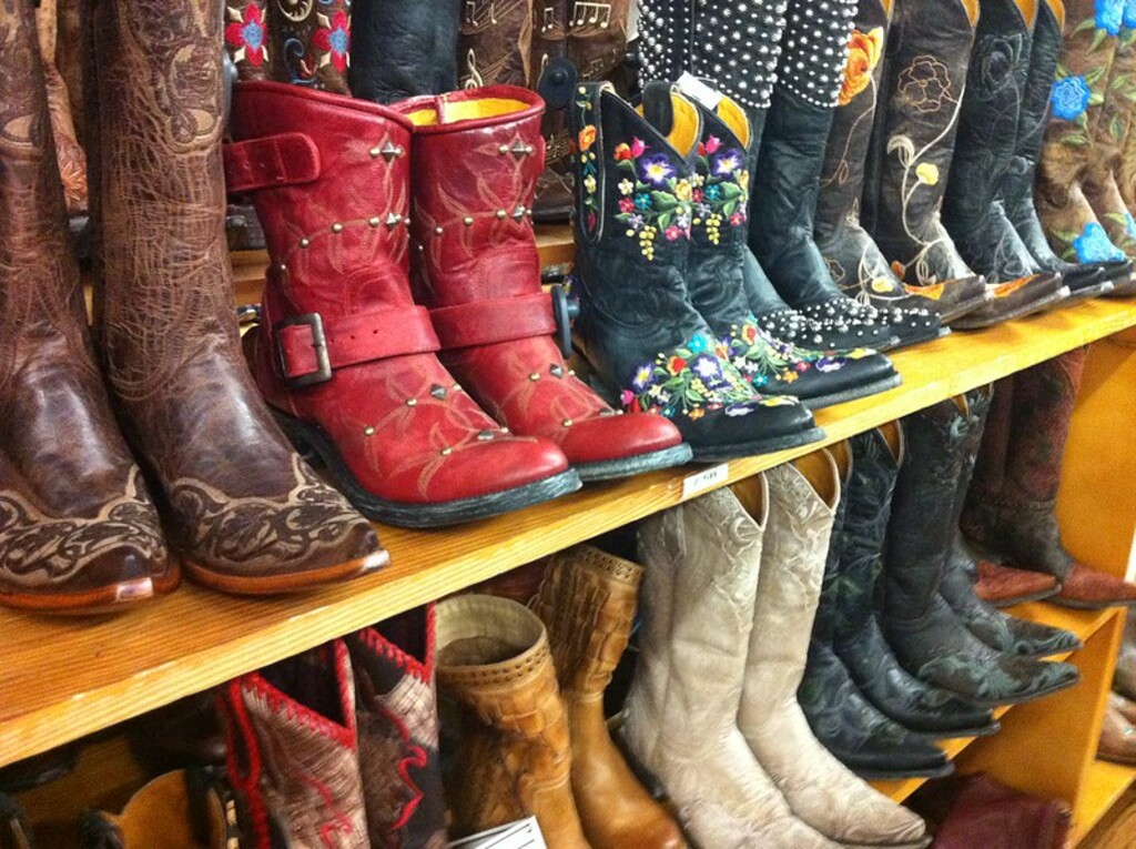 Shopping for Cowboy boots on South Congress, Austin
