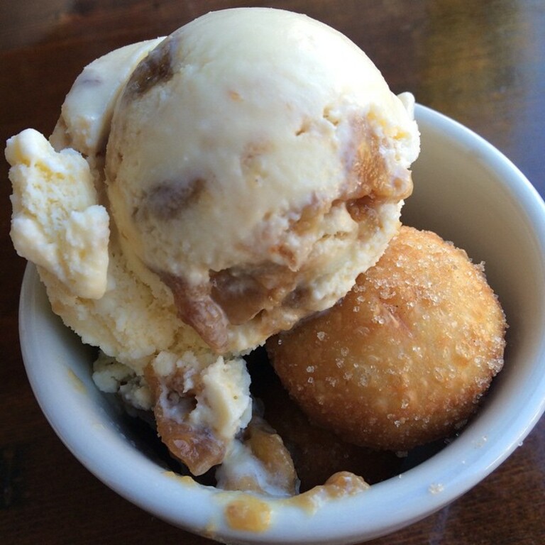 Honey Yogurt Walnut Jam with Warm Donuts - The Penny Ice Creamery