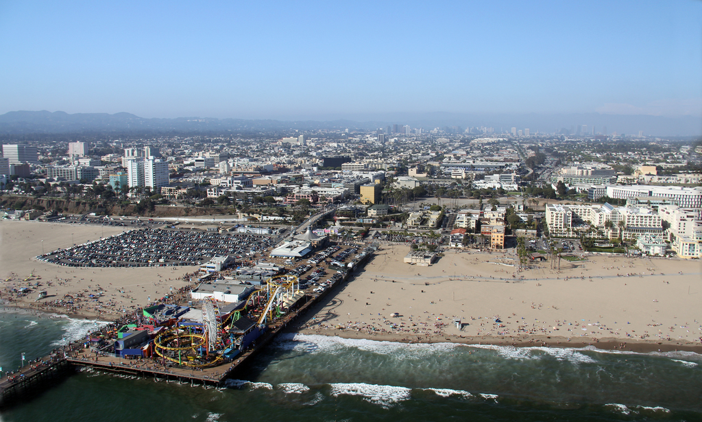 Santa Monica Beach with pier