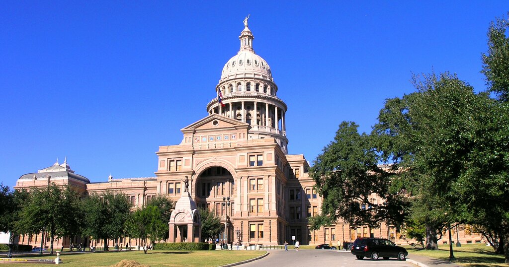 Texas State Capitol building-front oblique view