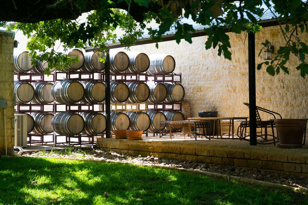 Wine Barrels at Becker Vineyards