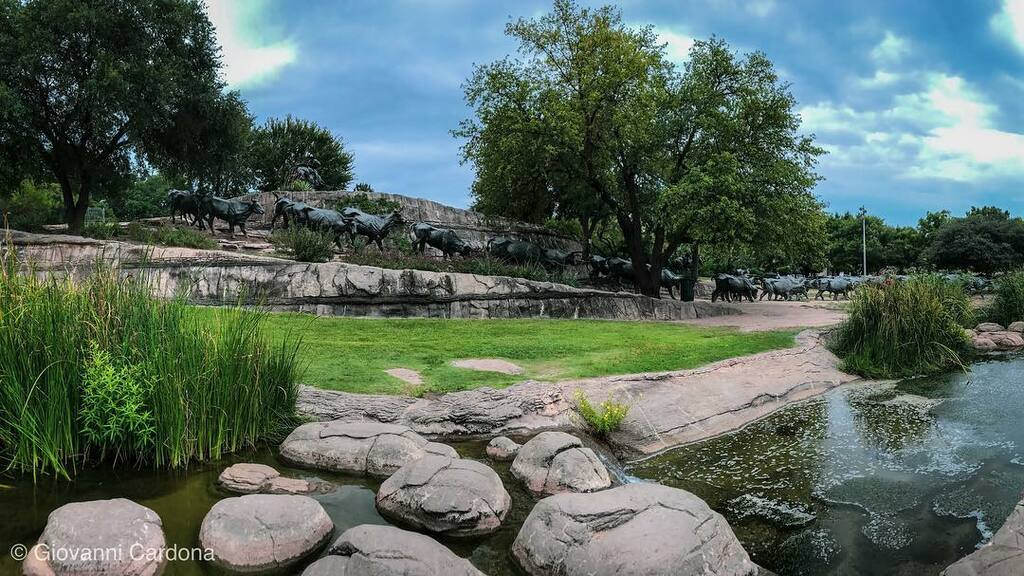 things to do in dallas arts district | go for a relaxing walk around pioneer plaza