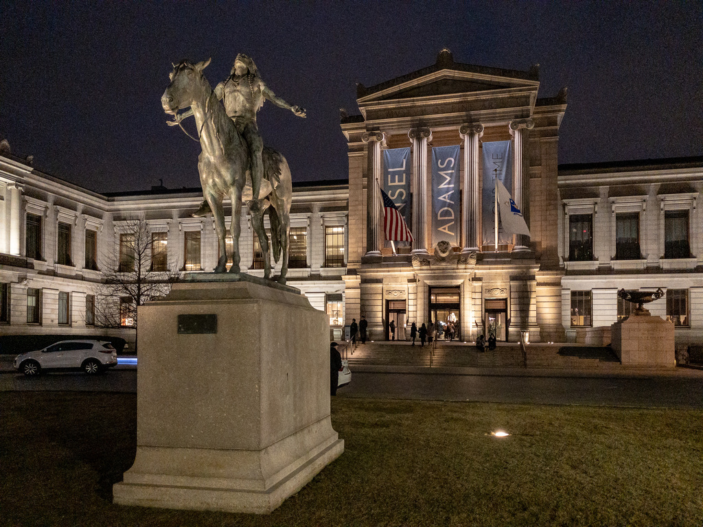 Museum of Fine Arts Boston, Huntington Ave entrance at night