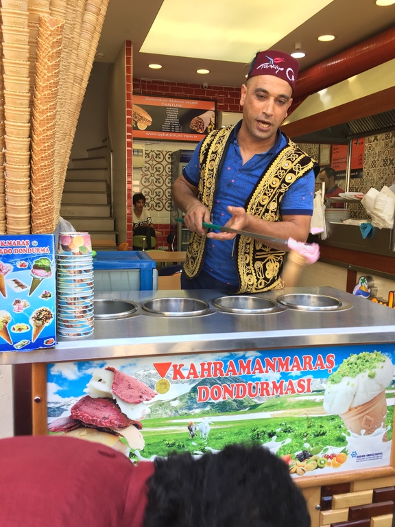 Turkish ice cream is not only delicious but also served to entertain!
