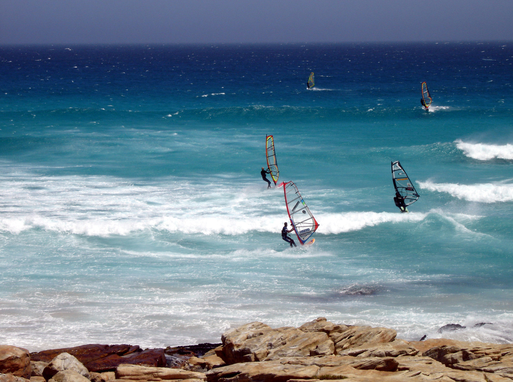 Surfing at the cape of good hope