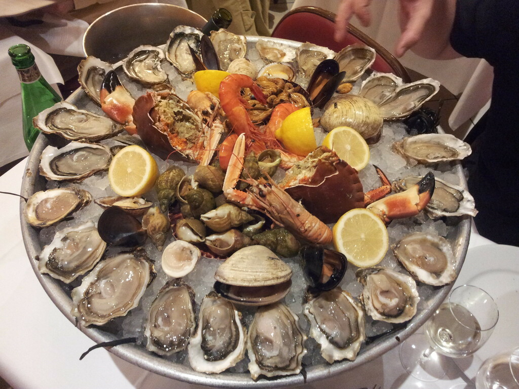 Seafood platter at Brasserie Wepler