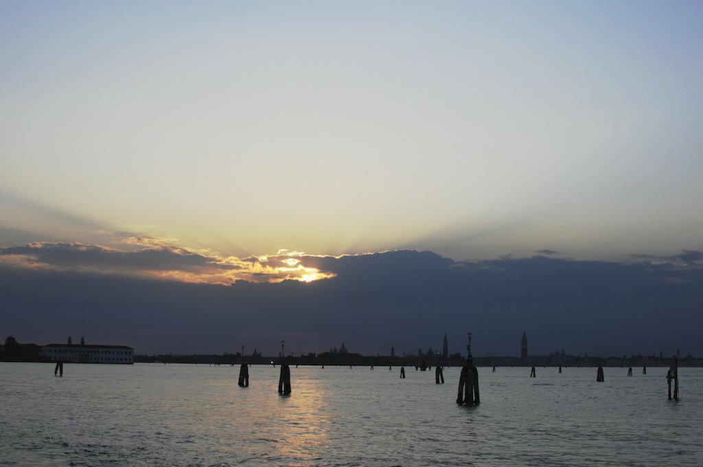 Sunset at Lido Beach, Venice, Italy