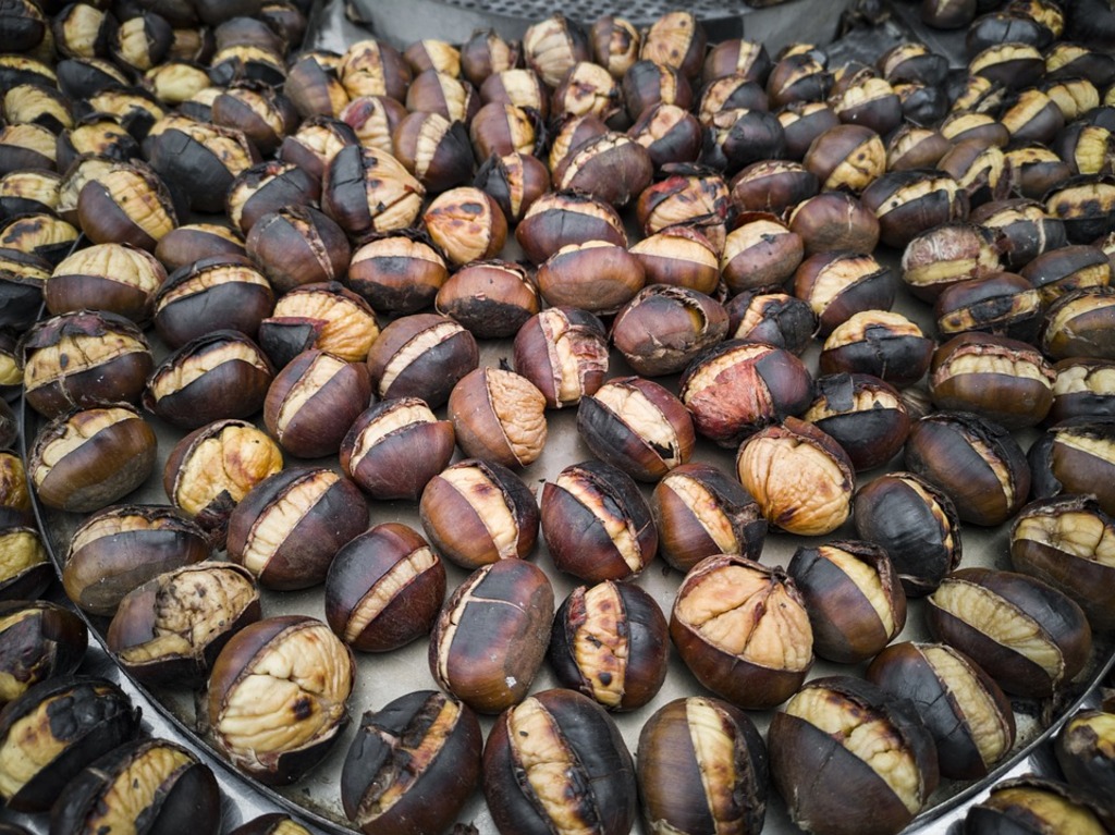 Kestane kebab (roasted chestnuts)