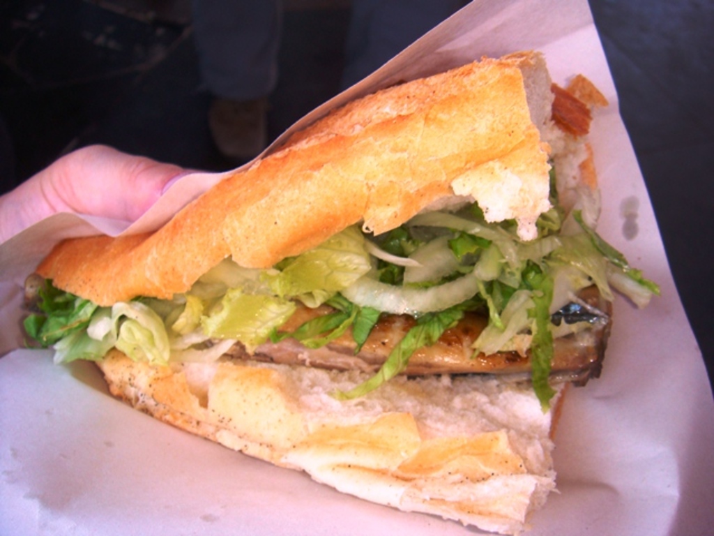 Fish sandwich, Istanbul, Turkey